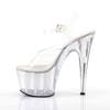 Pleaser - ADORE708MG Sandale à bride à la cheville, Pole dance chaussures - Chaussures de pole dance - Transparent Product image